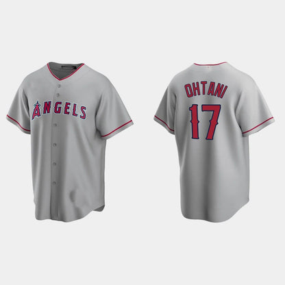 LOS ANGELES ANGELS #17 SHOHEI OHTANI ROAD REPLICA JERSEY ¨C GRAY Stitches Baseball Jerseys