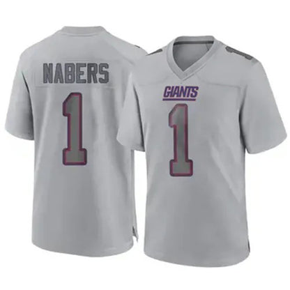 NY.Giants #1 Malik Nabers Gray Stitched Atmosphere Fashion Limited Football Jerseys