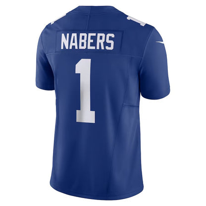 NY.Giants #1 Malik Nabers Royal Vapor F.U.S.E. Limited Player Jersey Football Stitched American Jerseys