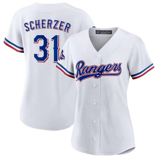 Max Scherzer Texas Rangers Home 2023 World Series Champions Replica Player Jersey - White