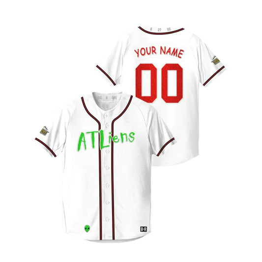 Custom Atlanta Braves White 25th Anniversary Jersey Stitched  Baseball Jerseys
