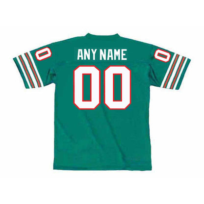 Miami Dolphins Mitchell & Ness Aqua Throwback Stitched American Football Custom M.Dolphin Jerseys