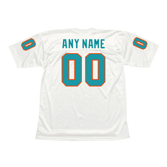 Miami Dolphins Mitchell & Ness White Throwback Stitched American Football Custom M.Dolphin Jerseys