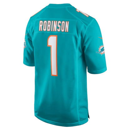 M.Dolphins #1 Chop Robinson 2024 Draft First Round Pick Player Game Jersey - Aqua American Football Jerseys