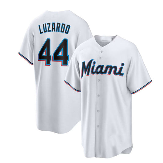 Miami Marlins #44 Jes¨²s Luzardo White Home Replica Player Jersey Baseball Jerseys