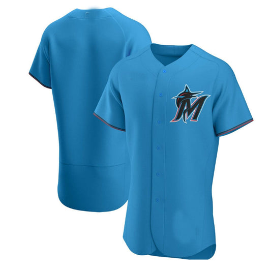 Miami Marlins Blue Alternate Authentic Team Jersey Baseball Jerseys