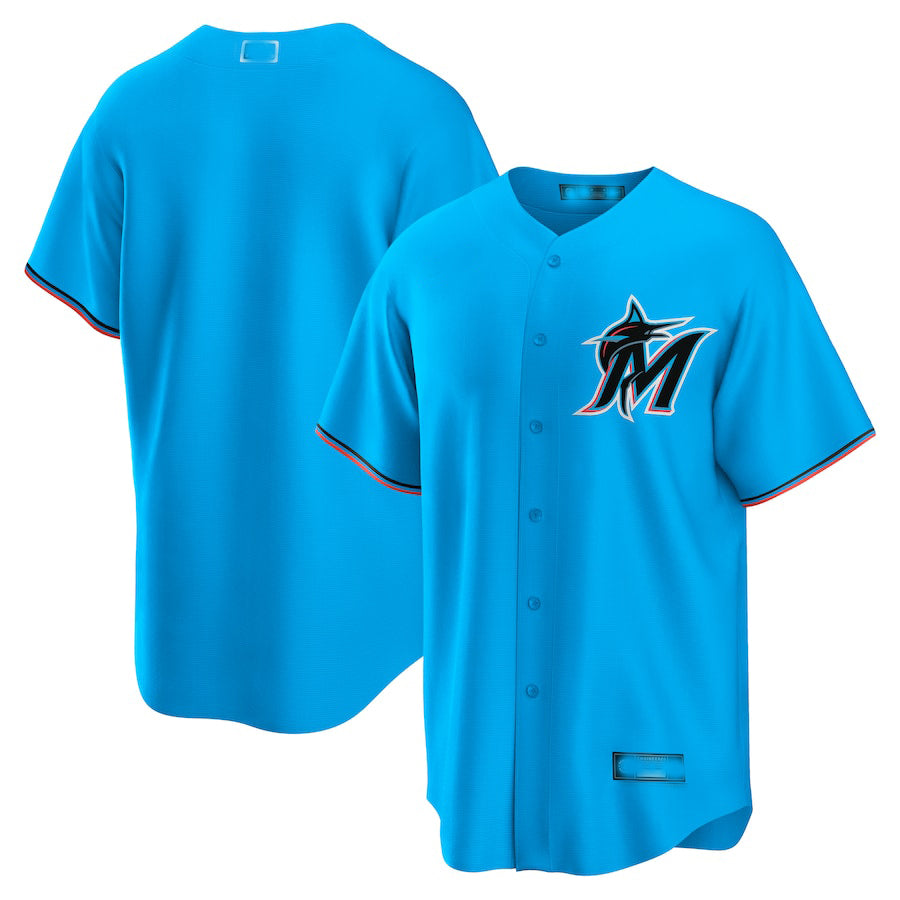 Miami Marlins Blue Alternate Replica Team Jersey Baseball Jerseys