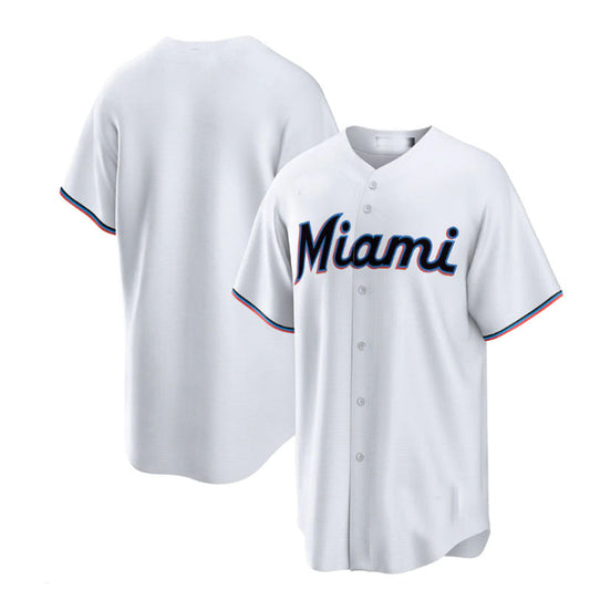 Miami Marlins White Home Blank Replica Jersey Baseball Jerseys