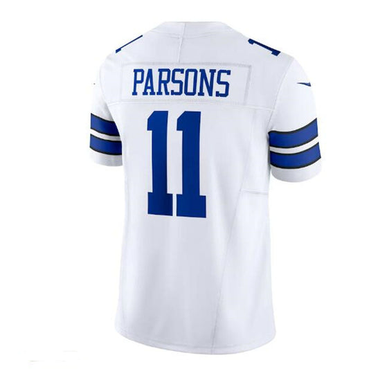 D.Cowboys #11 Micah Parsons Vapor F.U.S.E. Limited Jersey - White Stitched American Football Jerseys