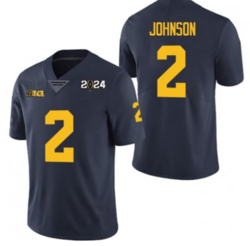 M.Wolverines #2 Will Johnson Navy 2024 Stitched American College Jerseys