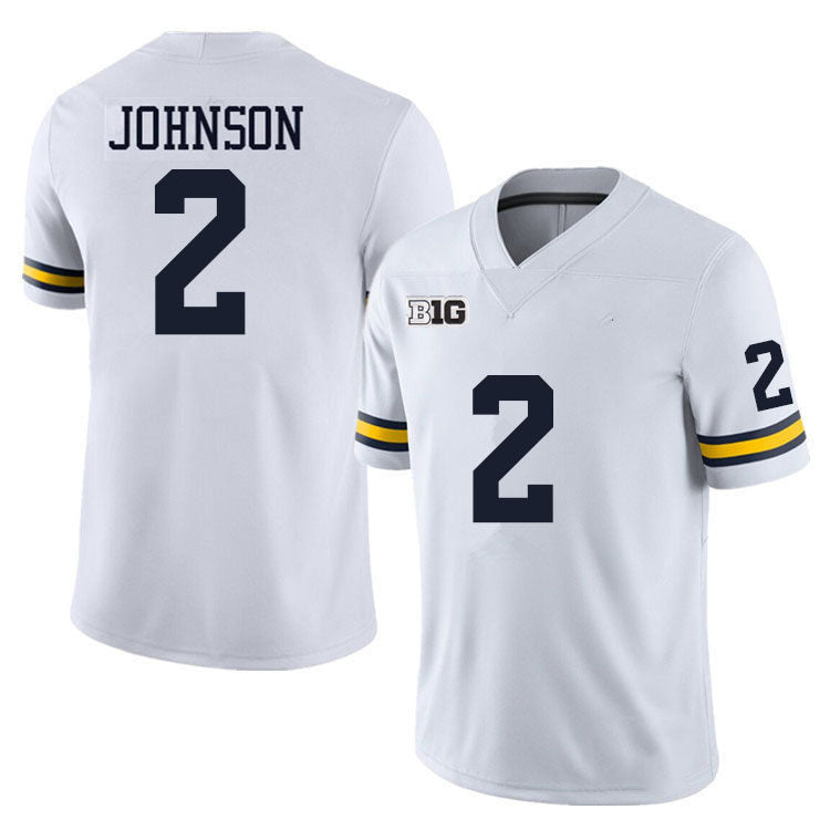 M.Wolverines #2 Will Johnson White Stitched American College Jerseys