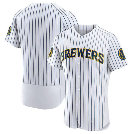 Milwaukee Brewers White Alternate Authentic Team Jersey Baseball Jersey