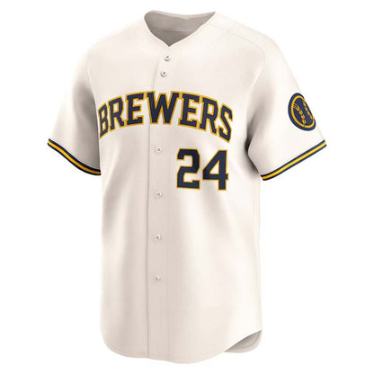 Milwaukee Brewers #24 William Contreras Cream Home Baseball Limited Jersey