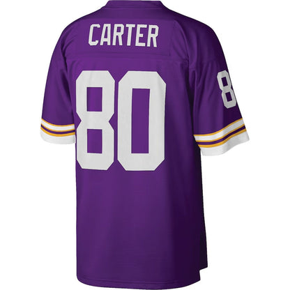 MN.Vikings #80 Cris Carter Mitchell & Ness Legacy Replica Jersey - Purple Stitched American Football Jerseys