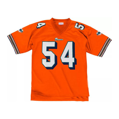 M.Dolphins #54 Zach Thomas 2004 Orange Mitchell and Ness Throwback Stitched American Football Jerseys