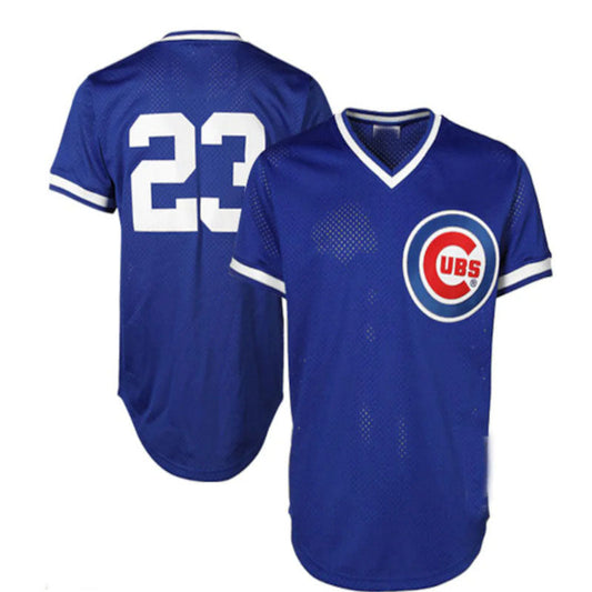 Chicago Cubs #23 Ryne Sandberg Mitchell & Ness Cooperstown Authentic Collection Throwback Replica Jersey - Royal Blue Baseball Jerseys