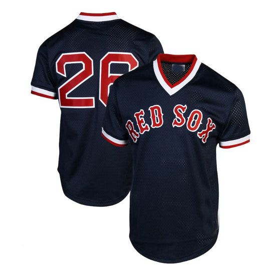 Boston Red Sox  #26 Mitchell & Ness Wade Boggs 1992 Authentic Cooperstown Collection Batting Practice Jersey - Navy Blue Baseball Jerseys