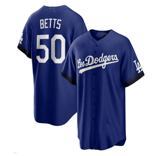 Los Angeles Dodgers #50 Mookie Betts City Connect Replica Player Jersey - Royal Baseball Jerseys