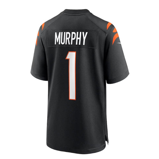 C.Bengals #1 Myles Murphy 2023 Draft First Round Pick Game Jersey - Black Stitched American Football Jerseys