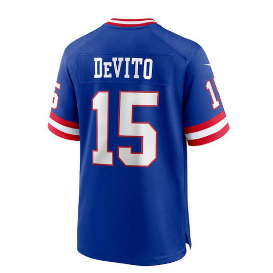 NY.Giants #15 Tommy DeVito Royal Alternate  Player Game Football Jersey Stitched American Jerseys