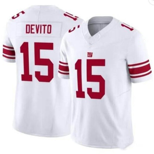 NY.Giants #15 Tommy DeVito White Player Football Jersey Stitched American Jerseys