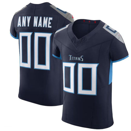 Custom T.Titans  2024 Navy P.U.S.E Vapor American Stitched Football Jerseys