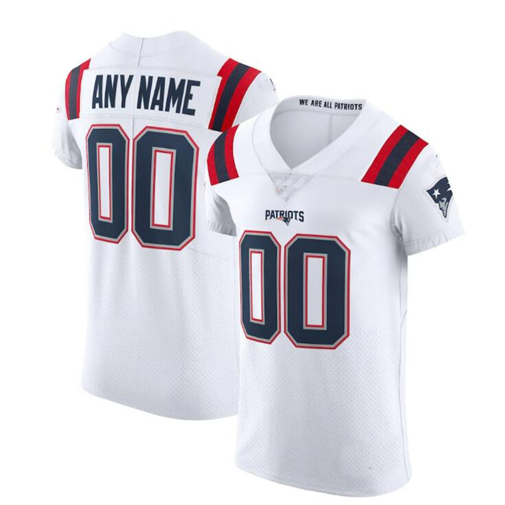 Custom NE.Patriots White Vapor Elite Jersey Stitched American Football Jerseys