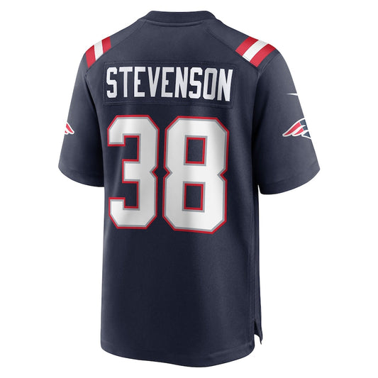 NE.Patriots #38 Rhamondre Stevenson Navy Game Jersey Stitched American Football Jerseys