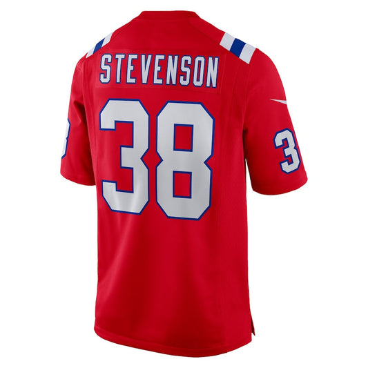 NE.Patriots #38 Rhamondre Stevenson Red Alternate Game Player Jersey Stitched American Football Jerseys