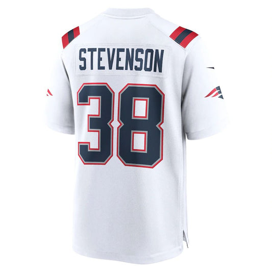 NE.Patriots #38 Rhamondre Stevenson White Game Player Jersey Player Jersey Stitched American Football Jerseys