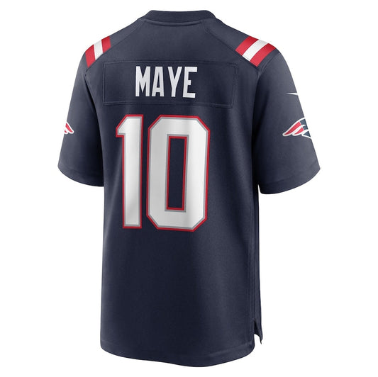 NE.Patriots #10 Drake Maye 2024 Draft First Round Pick Player Game Jersey - Navy American Football Jerseys
