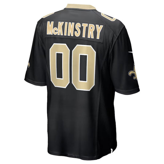 NO.Saints Ga'Quincy McKinstry 2024 Draft Player Game Jersey - Black American Football Jerseys