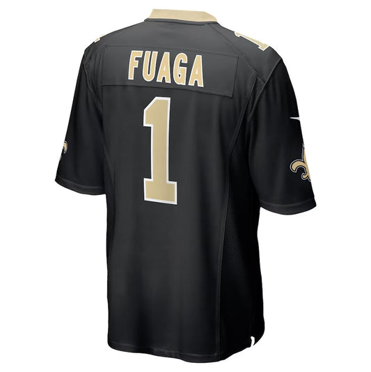 NO.Saints #1 Taliese Fuaga 2024 Draft First Round Pick Player Game Jersey - Black American Football Jerseys