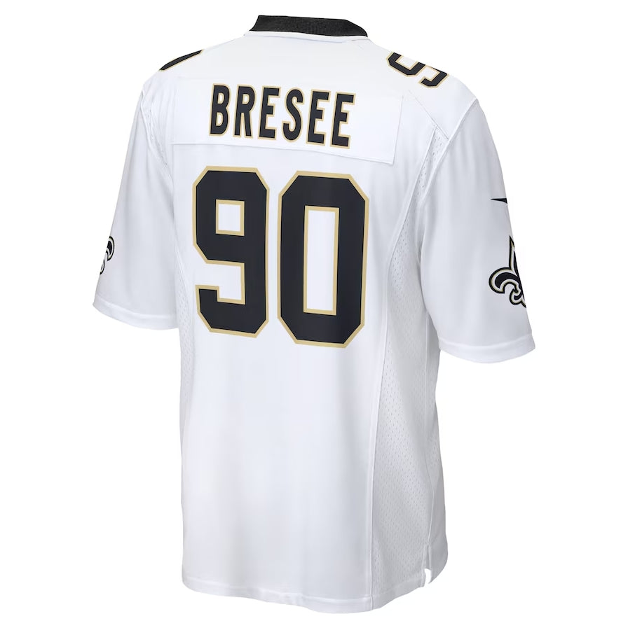 NO.Saints #90 Bryan Bresee Game Jersey - White American Football Jersey