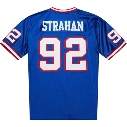 NY.Giants #92 Michael Strahan 1993 Mitchell & Ness Authentic Throwback Retired Player Jersey - Royal Stitched American Football Jerseys