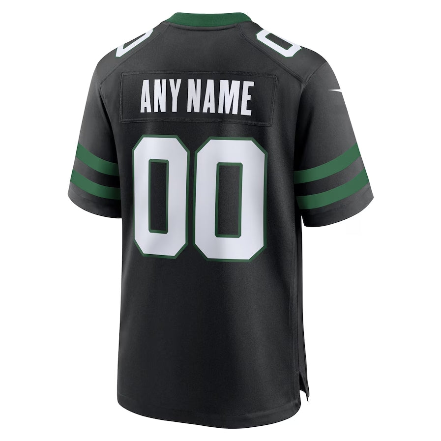 NY.Jets Alternate Custom Game Jersey - Legacy Black Stitched Football Jerseys