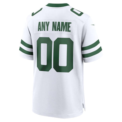 NY.Jets Custom Game Jersey - Legacy White Stitched Football Jerseys