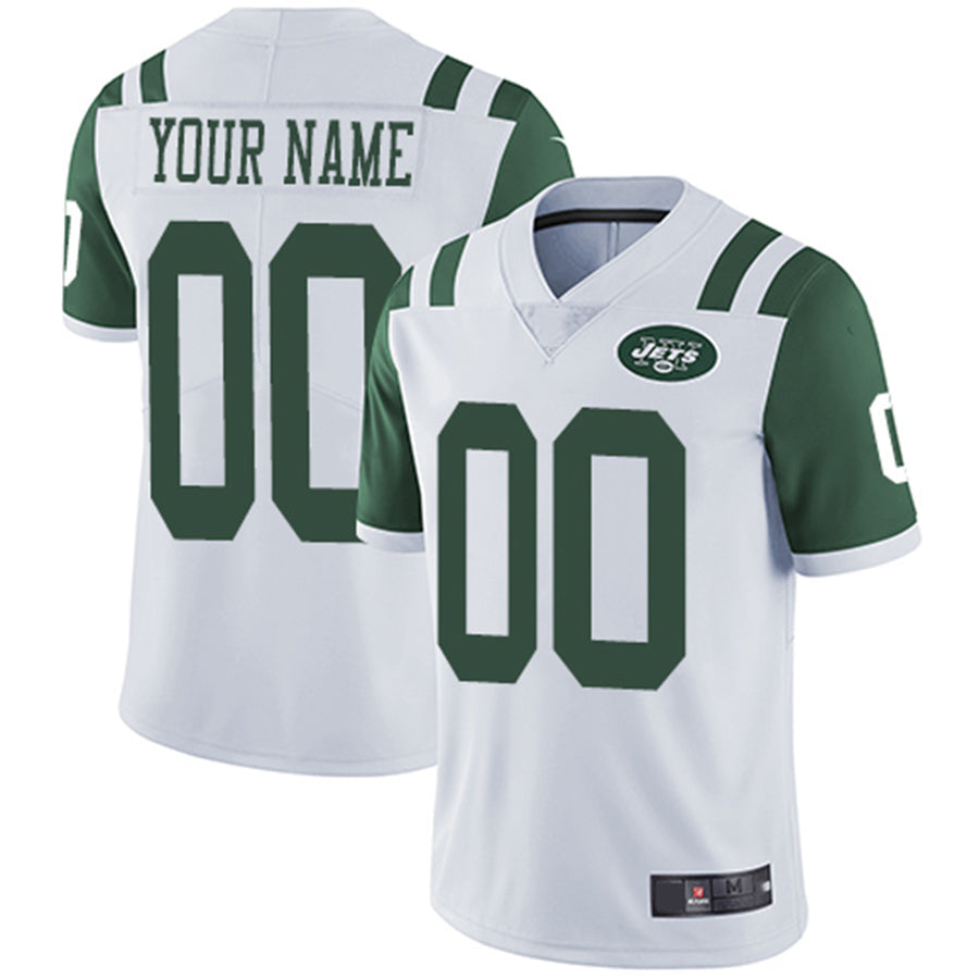 Custom NY.Jets Road White Vapor Untouchable Limited Jersey American Stitched Jersey Football Jerseys