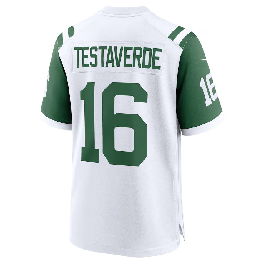 NY.Jets #16 Vinny Testaverde Classic Alternate Retired Player Game Jersey - White American Football Jerseys