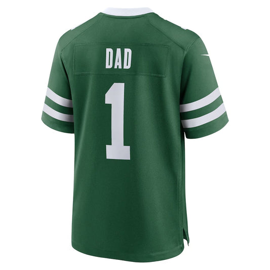 NY.Jets #1 Dad Game Jersey - Legacy Green American Football Jersey
