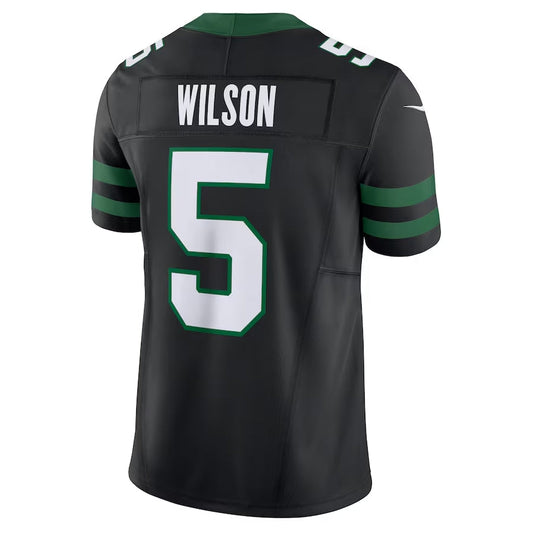 NY.Jets #5 Garrett Wilson Alternate Vapor F.U.S.E. Limited Jersey - Legacy Black American Football Jerseys