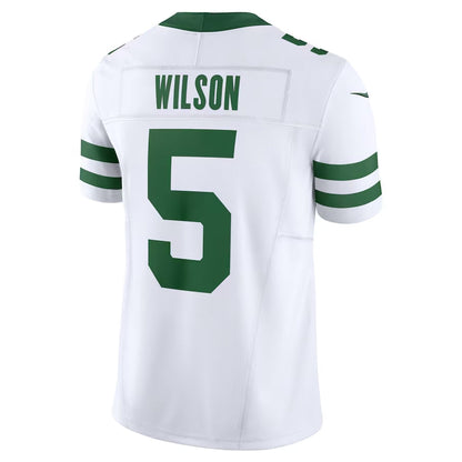 NY.Jets #5 Garrett Wilson Vapor F.U.S.E. Limited Jersey - Legacy White American Football Jerseys