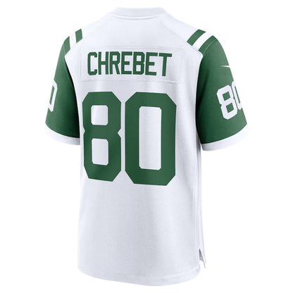 NY.Jets #80 Wayne Chrebet Classic Alternate Retired Player Game Jersey - White American Football Jerseys