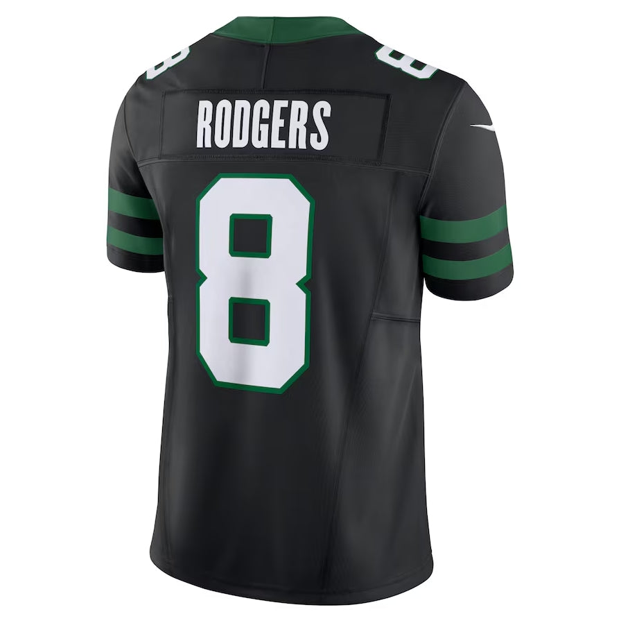 NY.Jets #8 Aaron Rodgers Alternate Vapor F.U.S.E. Limited Jersey - Legacy Black American Football Jerseys