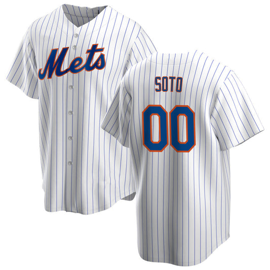 New York Mets #00 Juan Soto Home White Replica Player Baseball Jersey