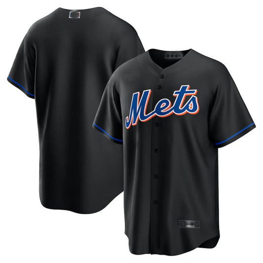 New York Mets Black 2022 Alternate Replica Team Jersey Baseball Jerseys