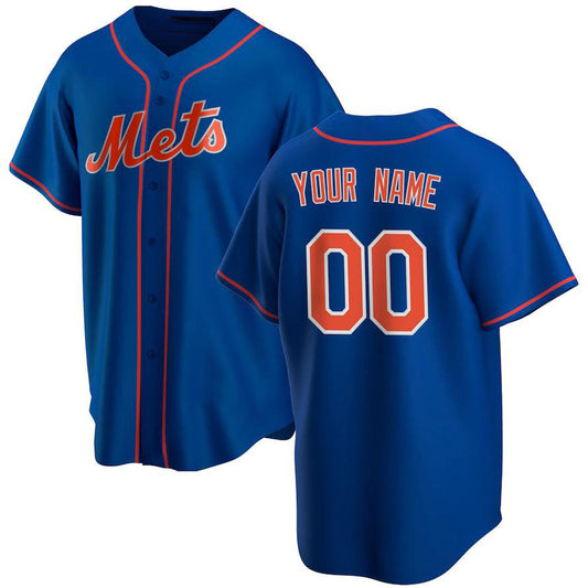 New York Mets Royal Alternate Replica Custom Jersey Baseball Jerseys
