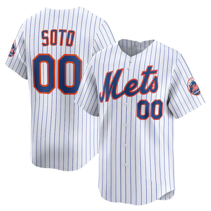 New York Mets #00 Juan Soto White Home Replica Player Baseball Jersey