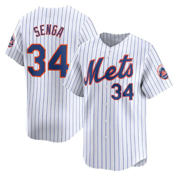 New York Mets #34 Kodai Senga White 2024 Home Limited Stitched Baseball Jersey