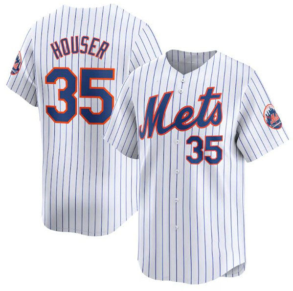 New York Mets #35 Adrian Houser White 2024 Home Limited Stitched Baseball Jersey